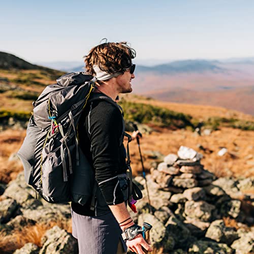 Minus33 Merino Wool Reversible Headband Ash Gray/Navy Blue One Size #TOP6
