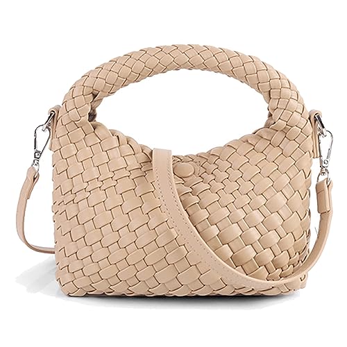 Bolso tejido pequeño con asa desmontable para mujer miniatura 1