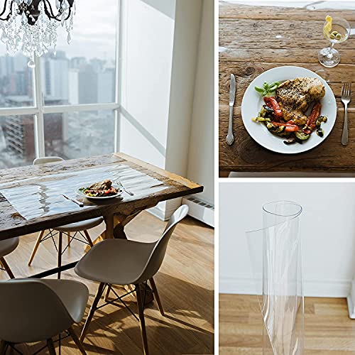Nappe rectangulaire transparente plastique souple idéale pour repas de fêtes