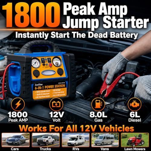 1800A Jump Starter with 400W AC Outlet