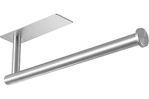 theaoo Black Paper Towel Holder Under Cabinet for Kitchen, Self-Adhesive Paper Towel...