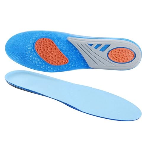Orthotic Gel Insoles for Shin Splints Gel Sports Insoles, Samxu Unisex-Adult Inserts with Best Buffer and Shock Absorption, Relieve Foot Pain and Fasciitis (Small (28.2cm))
