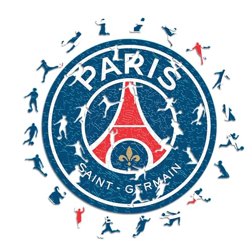 Iconic Puzzles - PSG Logo, puzzle en bois sous licence officielle, 100 % durable, cadeau pour adultes et enfants, taille S, 150 pièces