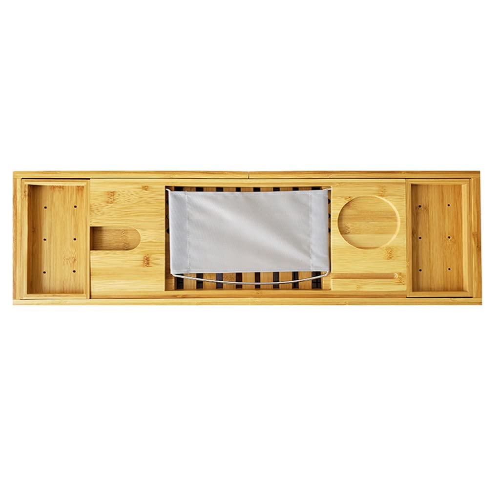 MYUYEE Extendable Bathtub Tray Bath Tray Spa Organizer Rack Reading Book Wine Tablet Holder For Bathroom Storage Shelf