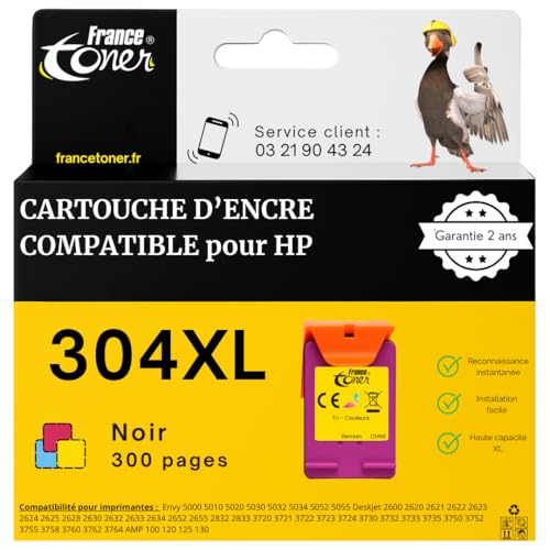 Cartouche HP 304 XL pour éviter les pannes d\'encre sur votre imprimante Envy