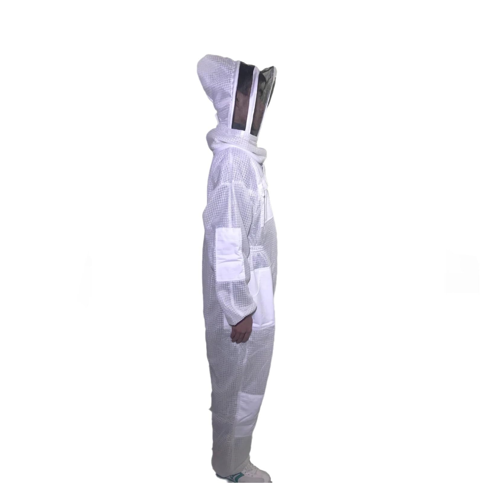 1 Set Bienenzucht Anzug Imker Professionelle Kleidung Moskito Anzug Bienen Atmungsaktiv Anti Bienenzucht Kleidung(Round cap,XX-Large)