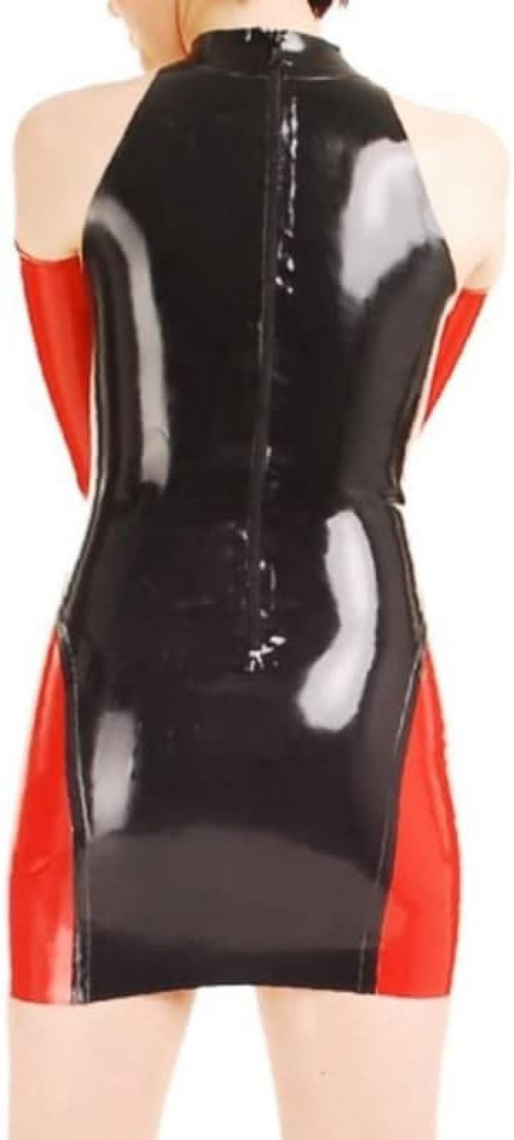 red and black latex dress Latex DeVille Dress – Vengeance Designs main image 1