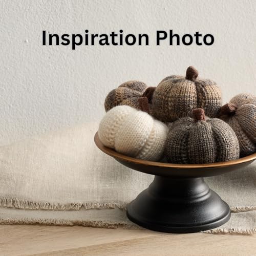 Image of Set of 3 Multi-size Cozy Knit Pumpkins (Snowdrop Large Multi-size set) | Fall Home decor, Shelf sitters, Bowl fillers, Gift for Friend