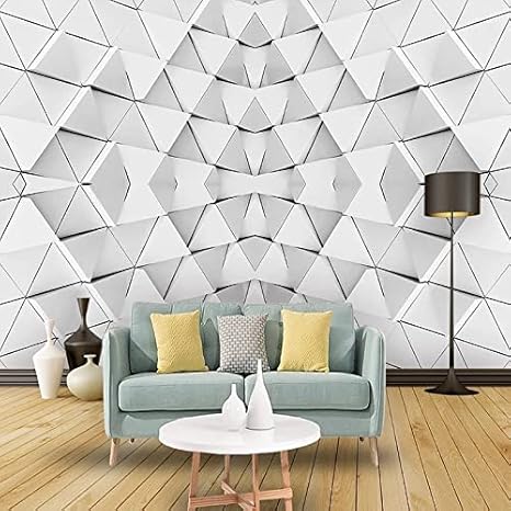 Amazon Lhgbgbln 3dプリント壁紙幾何学的空間アート壁布壁紙壁画リビングルームテレビ背景壁家の装飾 壁紙