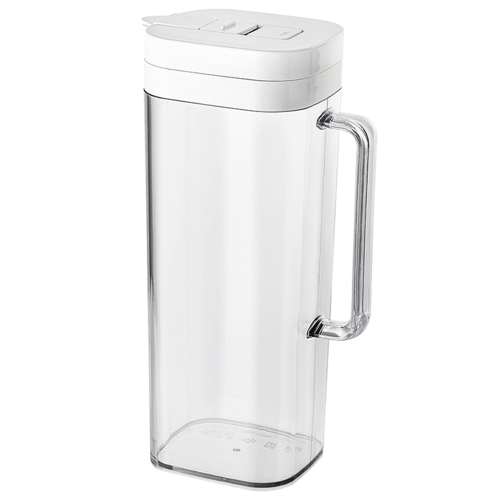 Pichet d'eau transparent de 2L avec couvercle à verrouillage et poignée ergonomique