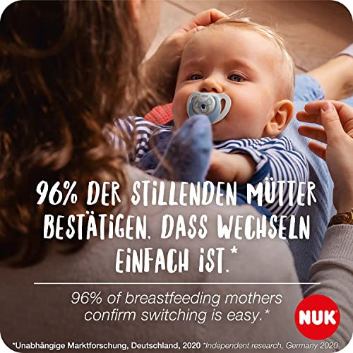 NUK Star Day & Night Babyschnuller | 6-18 Monate | Beruhigt 99 % der Babys | Silikonschnuller… – Ansicht 2