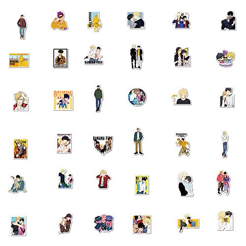image for Cute Anime Stickers, 50pcs Waterproof Vinyl Anime Decals for Water Bot