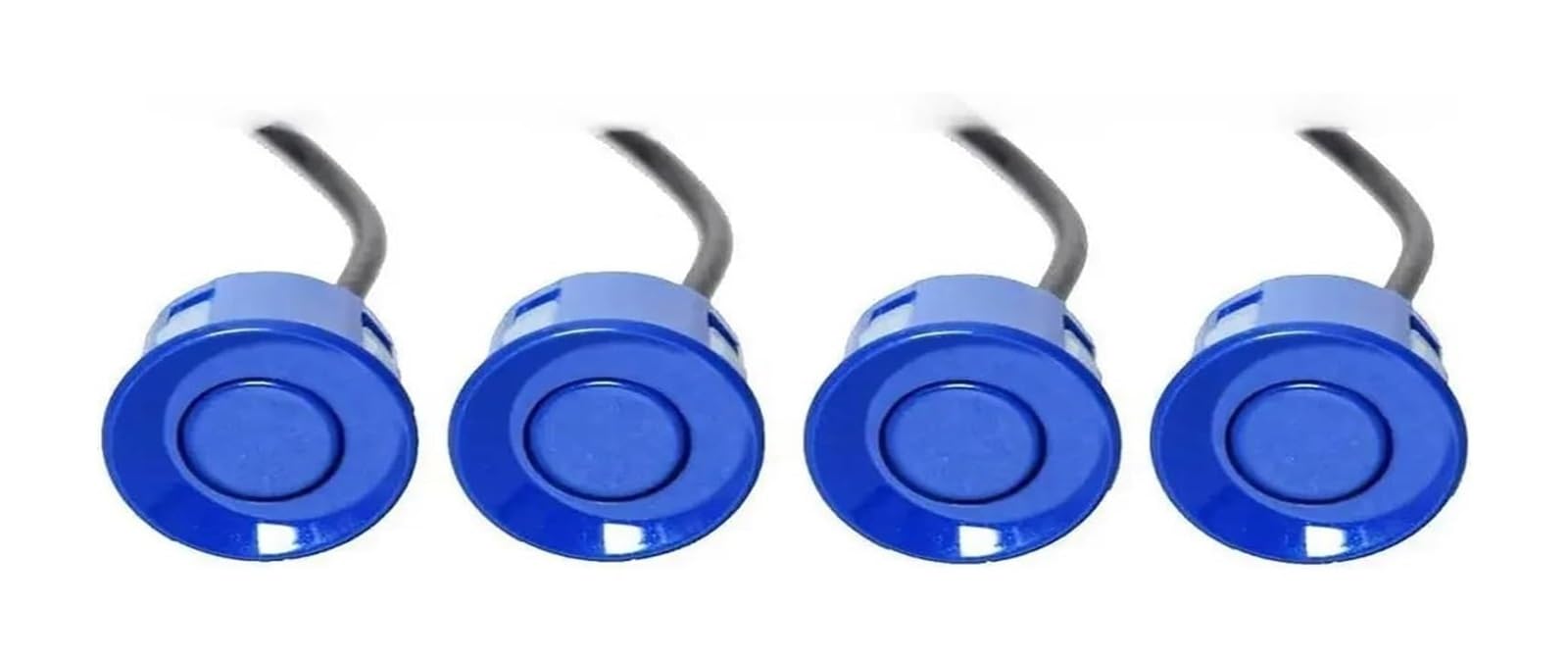 Set di sensori di parcheggio con Display LCD, 4 sonde, Allarme Acustico da 65 Db, Monitor Parktronic per retromarcia (Blu)
