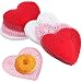 Mtlee Valentine Heart Doilies 4 Inch Heart Shaped Paper Doilies with 3 Colors, Red, Pink and White (300)
