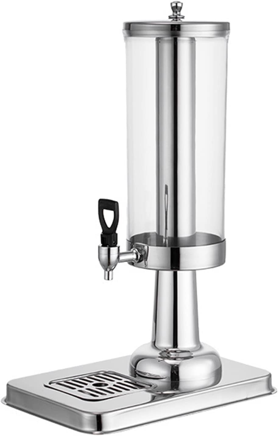 Distributore di bevande in acciaio inox con rubinetto, erogatore di bevande fredde e calde con vassoio di scarico per feste, eventi, catering, ristorante e self-service domestico