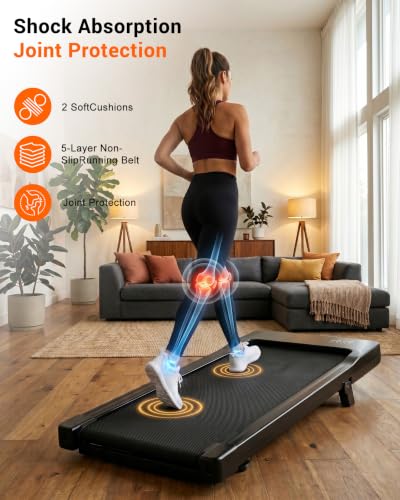 Image of Superun Walking Pad with 6% Incline, Under Desk Treadmill for Home Office, 3 in 1 Portable Walking pad Treadmill with Remote Control, 2.5HP Quiet Mini Treadmills, 300 lbs Capacity