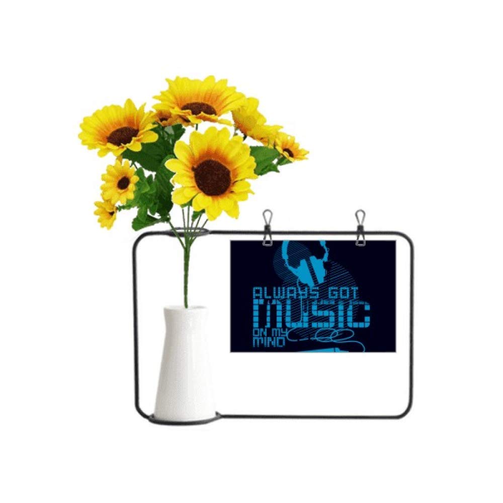 Carte de bénédiction avec musique et tournesol pour vos proches
