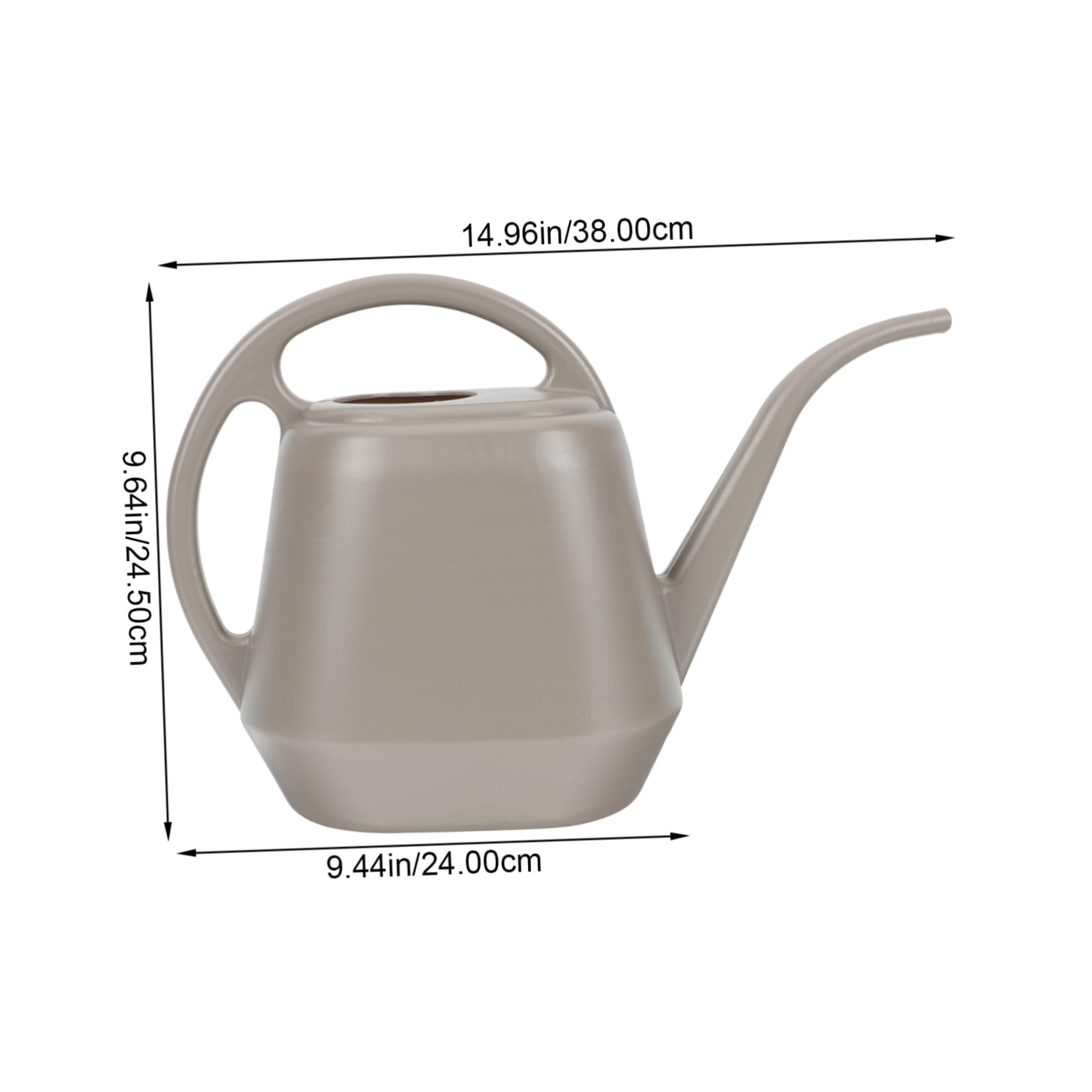Regadera de Largo Pico 4l de Abs Color Café para Plantas | Riego de Suculentas, Uso Interior y Exterior, Formato Práctico para Jardín