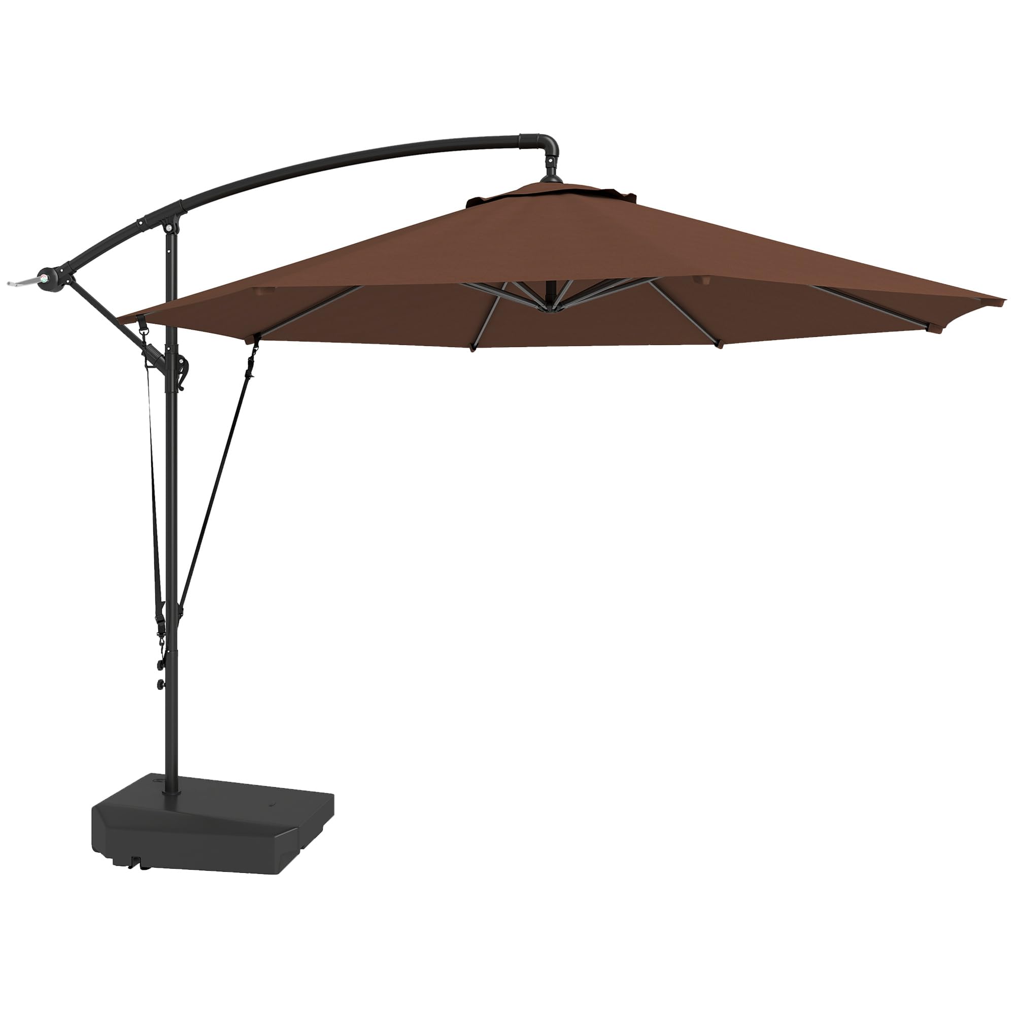 Outsunny Cantilever Parasol - Brown - Polyester/Metal - 294cm