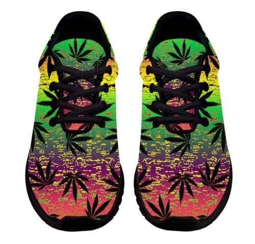 Men Women Marijuana Sneakers Pot Leaf Weed Shoes Comfortable Running Walking Tennis Shoes2