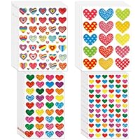 40 Sheets/1920pcs Glitter Heart Stickers, Self Adhesive Valentines Day Stickers Small Heart Decorative Labels Valentine's Day Love Heart Stickers for Kids Arts Craft Wedding Anniversaries