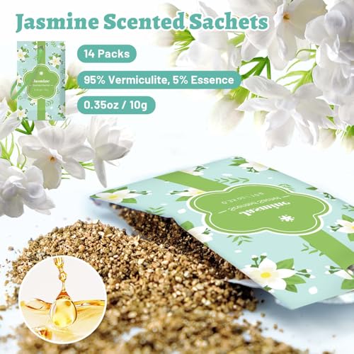 Image of STRN Scented Sachets for Drawer and Closet, Jasmine Scent 14 Pack for Home