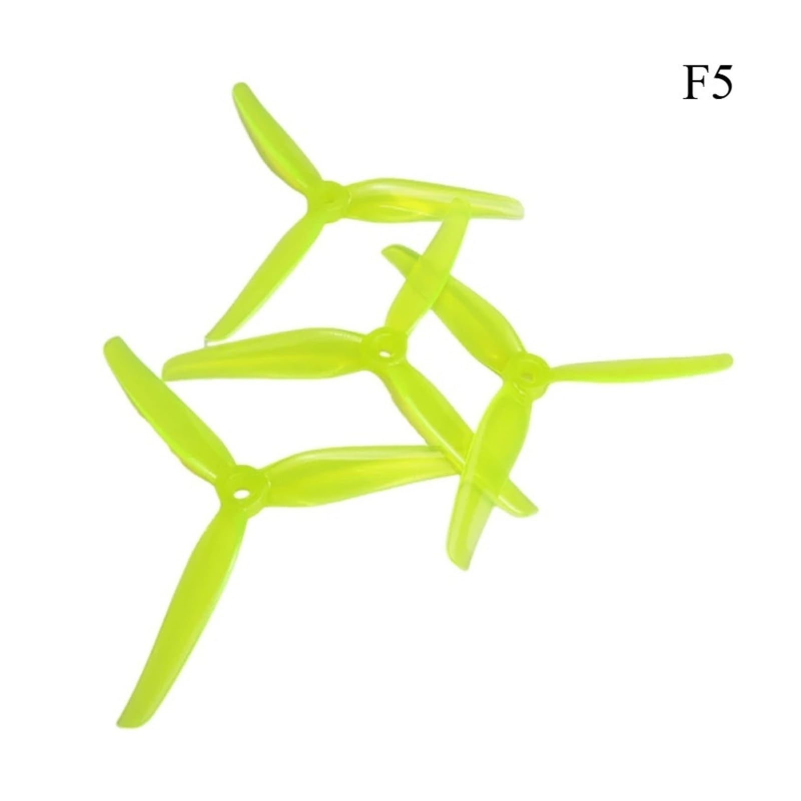 5140 - Elica a tre pale FPV da 12,7 cm, CW CCW, 2 paia per drone da corsa da 12,7 cm (2 paia F5 giallo)