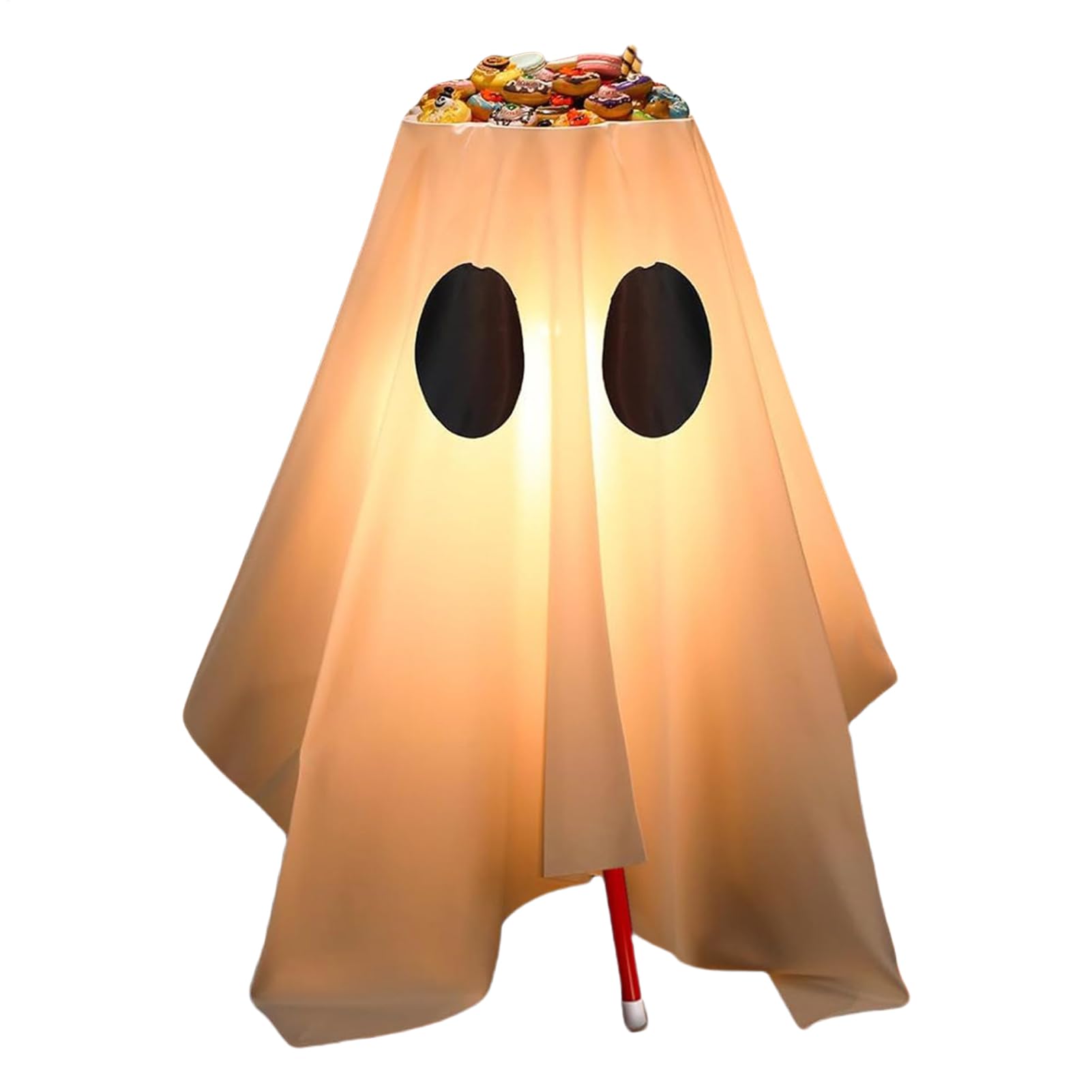 Fantôme LED Halloween avec bol bonbons pour décorer le jardin