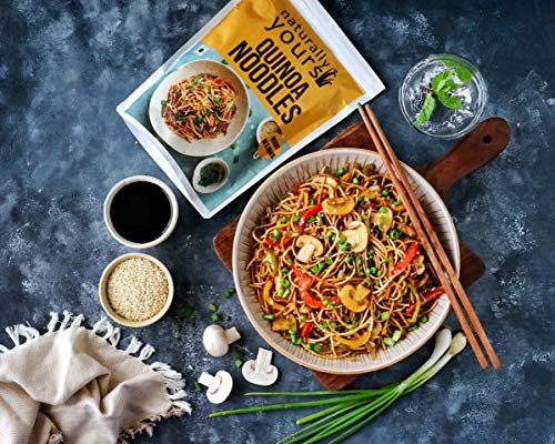 Image of Naturally Yours Quinoa Hakka Noodles | Quinoa & Whole Wheat | No Maida, No Onion No Garlic, Jain Friendly, Vegan, Preservative Free, No MSG | High Protein & Fiber | Tastemaker Inside | 180g Pack of 3