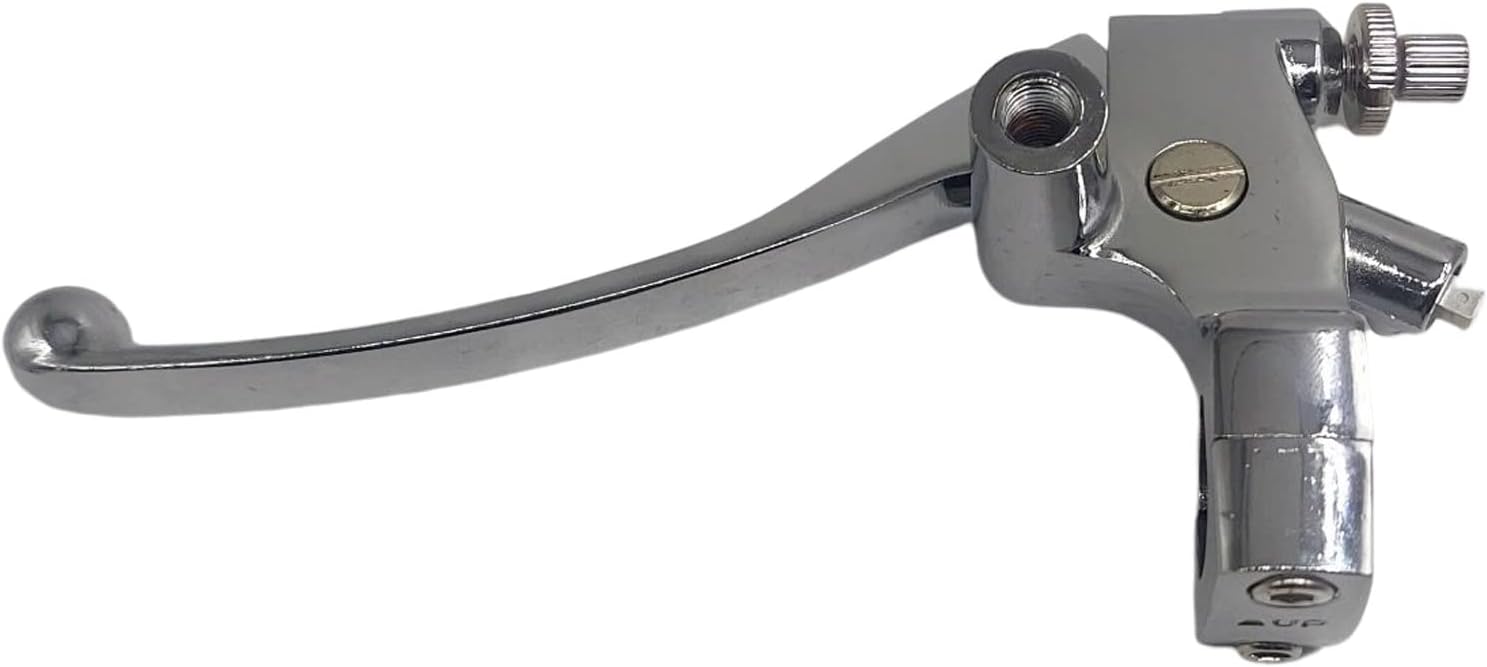 1" 25mm Left Clutch Lever Perch Compatible for Honda Shadow VT600 VT750 VT1100 VT1300 VTX1300 VF750 Motorcycle Handlebar Mirror Base Mount 53172-MR1-000（Chrome ）