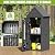 Upgraded Outdoor Resin Storage Shed with Removable Shelves, Lock Ring & Reinforced Floor - All-Weather Garden, Patio Cabinet (Black)