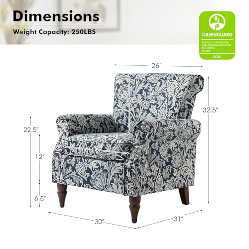 Sillón con cojín removible Azul miniatura 2