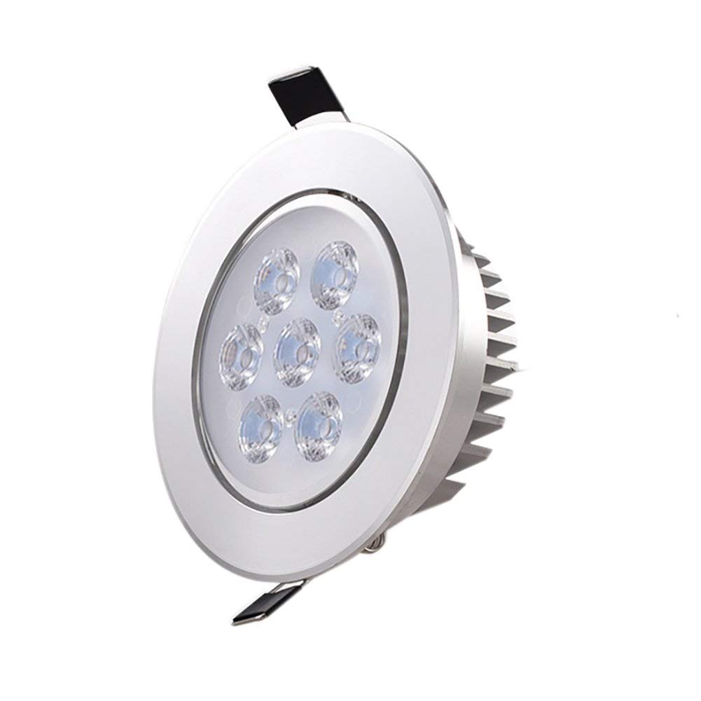 CNNKWXTW 7W Led Ceiling Lights Spotlight Restaurant Hotel Villa Directional Downlight Warm White 3000K Metal Modern Design with Led Spotlight Integrated, 6000k White Light, 7w