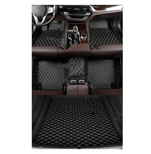 Tapis de voiture imperméable Ford Focus 2018-2023 anti-saleté avec coffre beige noir