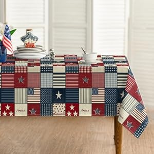 Horaldaily 4th of July Tablecloth 60×84 Inch Rectangular, Veterans Day Decorations Table Cloth American Flag Collage Table Cover Patriotic Party Supplies for Home Dining Room Kitchen Horaldaily 4th of July Tablecloth 6084 Inch Rectangular Veterans Day Decorations Table Cloth American Flag Collage Table Cover Patriotic Party Supplies for Home Dining Room Kitchen