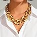CLOACE Chunky Choker Necklace Gold Cuban Link Necklaces Chain Fashion Jewelry for Women (G-C)