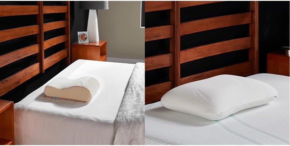 Tempur-Pedic TEMPUR Neck Travel Pillow and Symphony Memory Foam Pillow Bundle