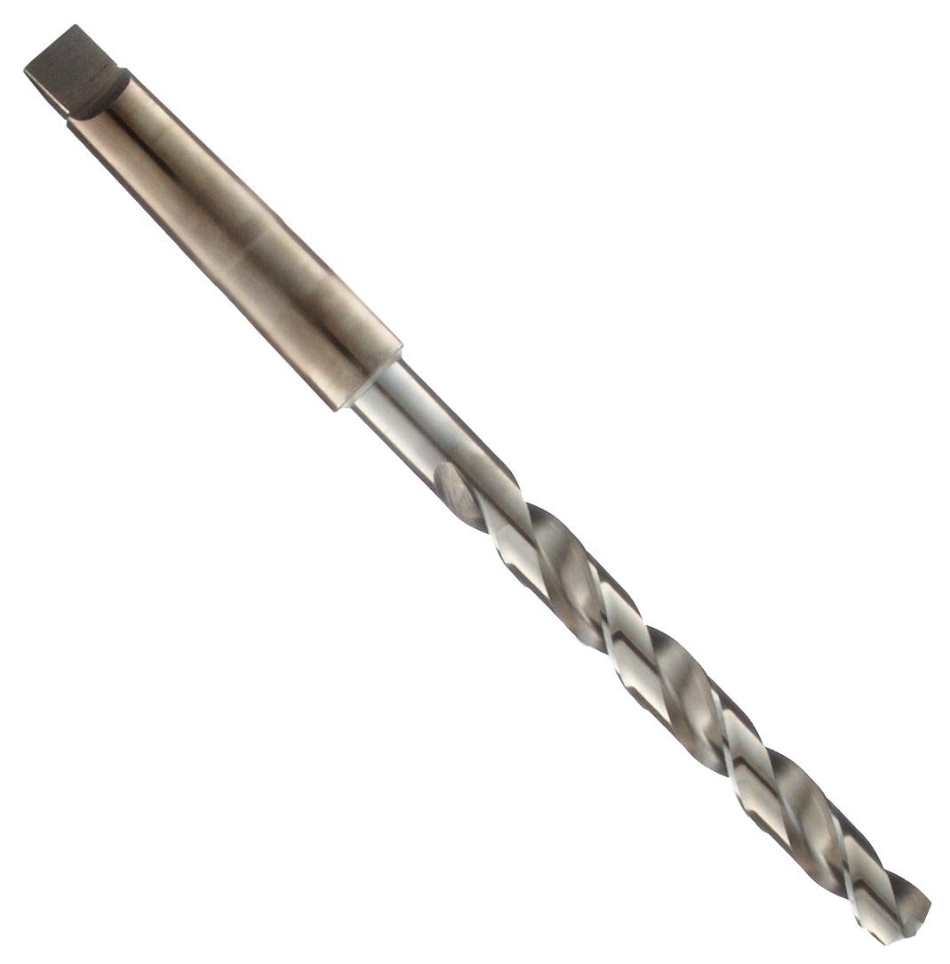 Cleveland 2440 Cobalt Steel Taper Shank Drill Bit, Gold Oxide Finish, #2 Morse Taper Shank, 135 Degree Notch Point, 17/32" (Pack of 1)