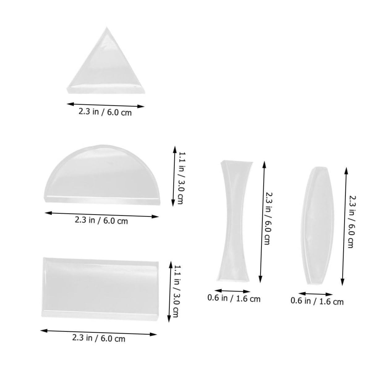 PRETYZOOM 5 Series Juego De Lentes Ópticos Cóncavo Experimentar Ayudas De Aprendizaje Lente De Enseñanza De La Ciencia Lente Cóncava Convexa Lentes Convexas Vidrio Transparent 5 Piezas X 5