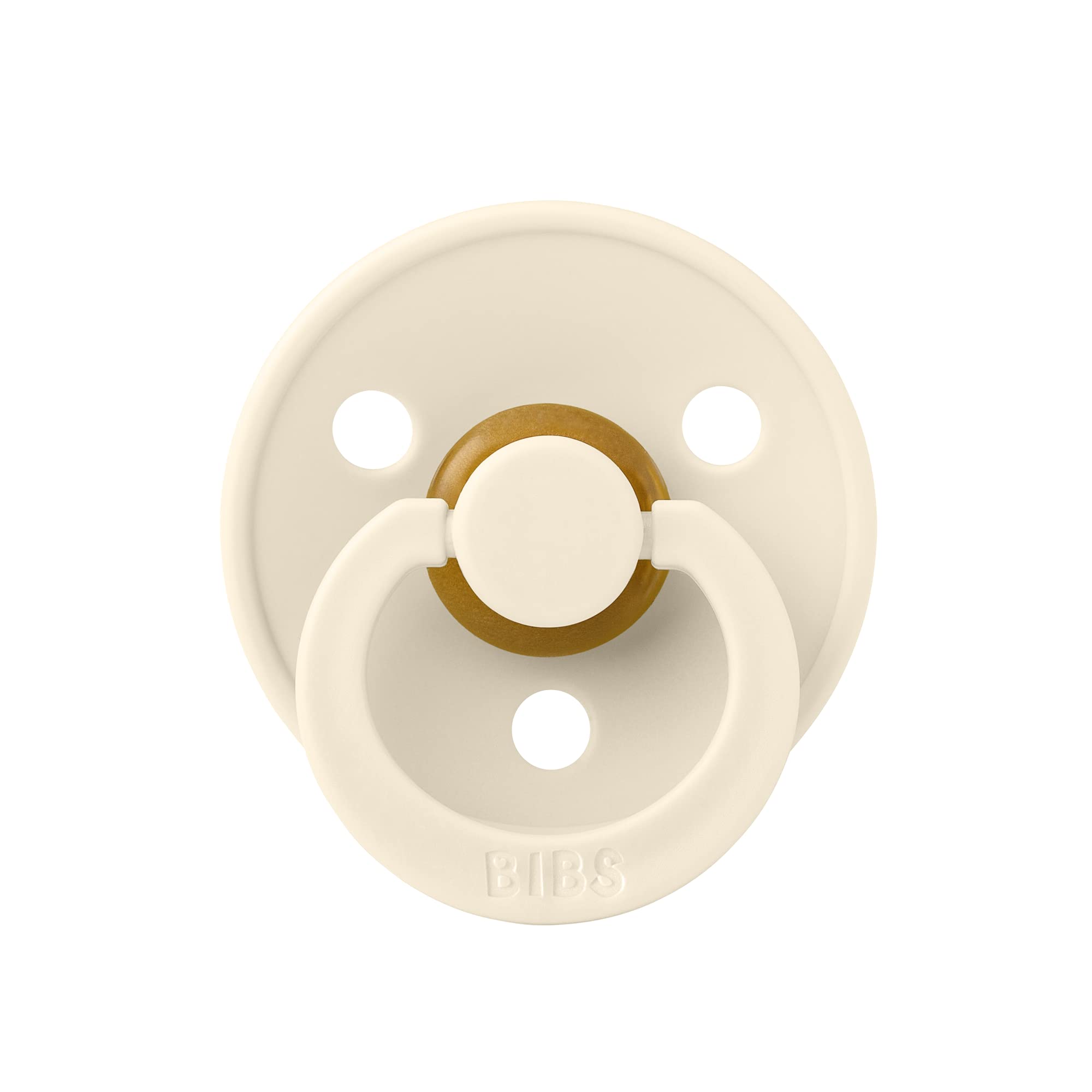 BIBS Colour Natural Rubber Baby Pacifier - Round & Soft Nipple, Gentle Shield Prevents Skin Irritation & Moisture Buildup, 100% Food Grade Material, BPA Free Soother, 6-18 Months, Pack of 1, Ivory-picture-27
