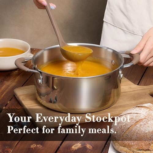 Image of CAROTE 19pcs Stainless Steel Cookware Set with Detachable Handle, Pots and Pans Set, Induction Kitchen Cooking Sets, RV /Camping Cookware, Removable Handle, Oven Safe, Woodgrain