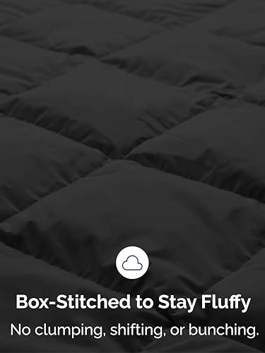 Miniatura 5 de Edredón de Plumón Alternativo Negro Tamaño California King - Juego de Ropa de Cama Cálido, Ligero, Lujoso y Transpirable de Calidad Hotelera -