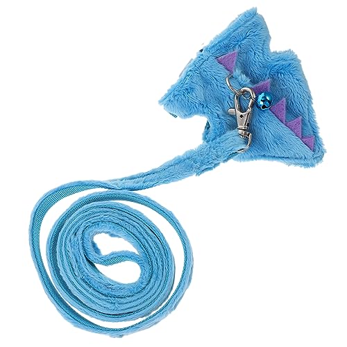 Toddmomy Pet Traction Harness Leash for Ferrets Comfortable Outdoor Walking Leash with Bell for Animal Activities