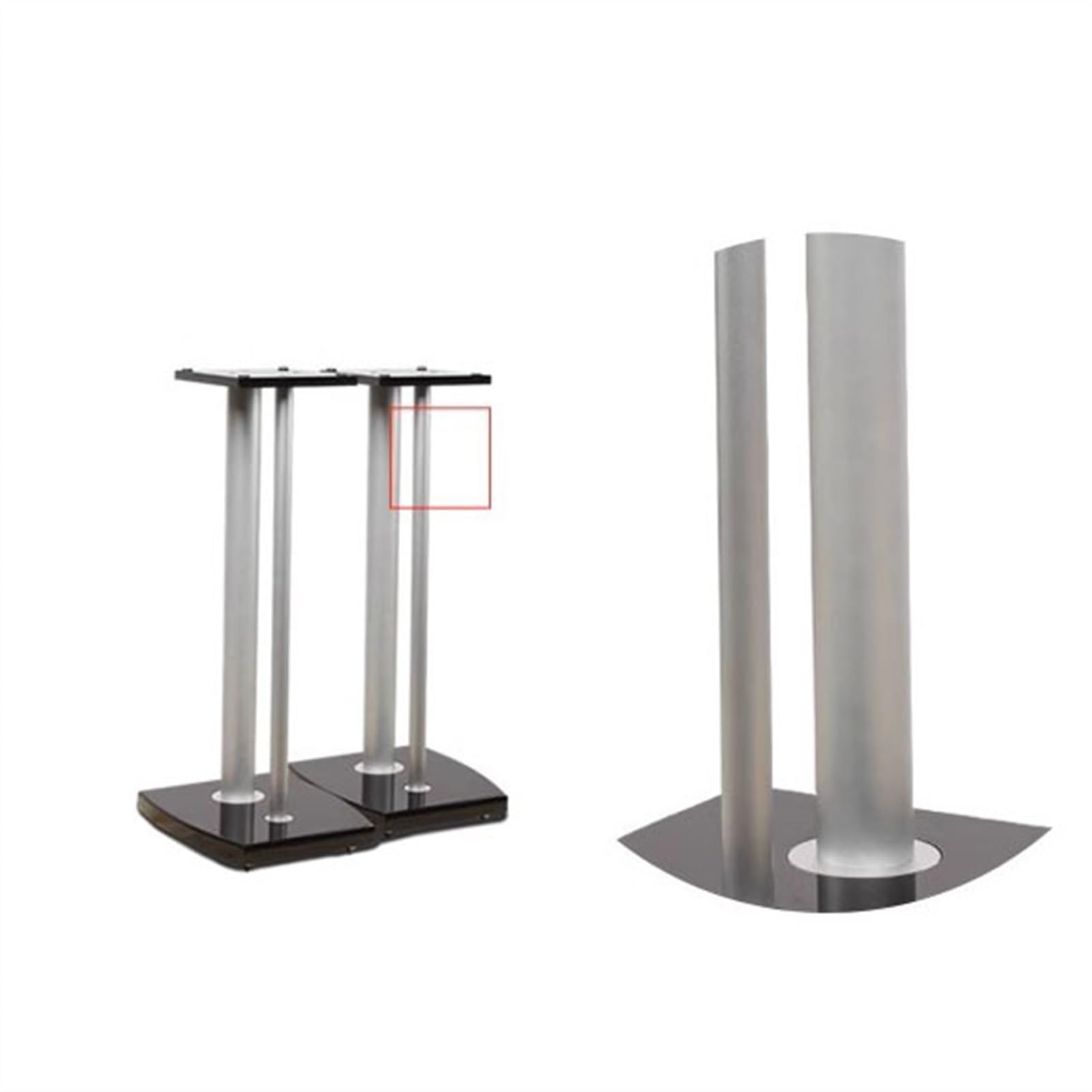 GLigeT Supporti per altoparlanti per monitor Supporti per altoparlanti in legno laccato Staffa surround in metallo Audio Audiofilo Bookshelf Box Floor Theater Staffa Studio Monitor Stand, 30*14*75CM