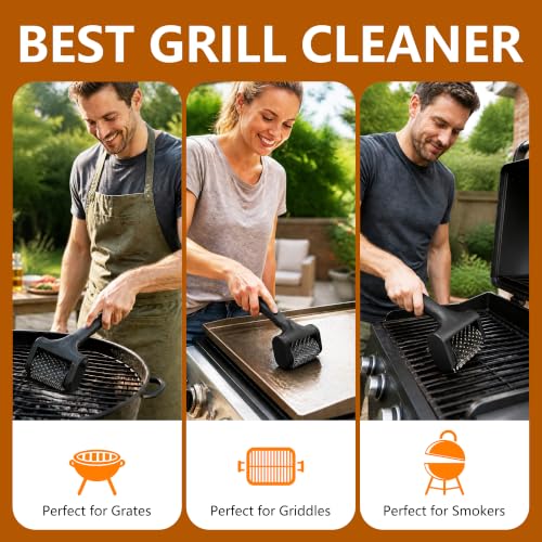 Image of Electric Grill Brush for Outdoor, 2600mAh Upgraded BBQ Grill Cleaner with LED Light, 2-Speed Adjustable Gear, 450RPM Cordless Grill Brush, Grill Cleaning Brush with 150Mins Runtime
