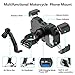 leepiya Motorcycle Cell Phone Mount with USB Quick Charger 3.0 Mount on 2-3CM Handlebar or Rear-View Mirror Fast Charging for 4-7 inch Cellphones