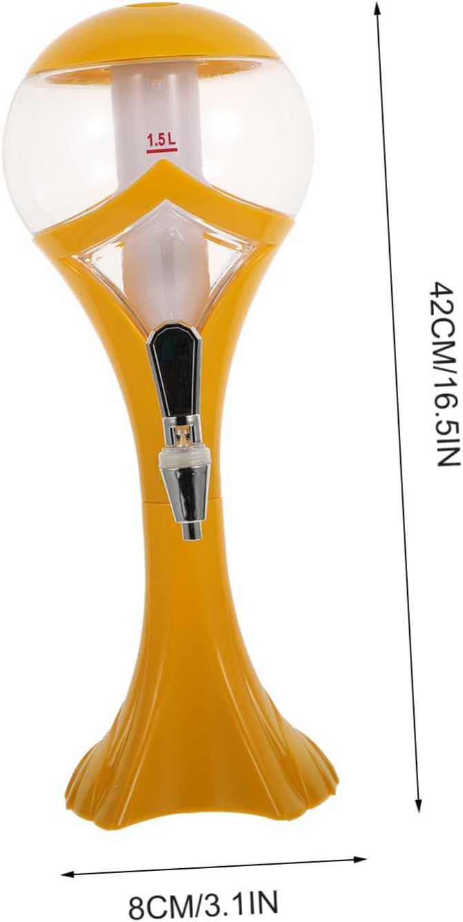 Cabilock 1pc Beer Tower Drink Dispenser Led Lighting Leakproof Beverage Container for Parties Home Camping and Bbqs Easy to Clean and Refill Juice Dispenser