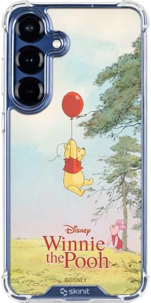 Skinit Clear Phone Case Compatible with Galaxy S25 - Officially Licensed Disney Winnie The Pooh Red Ballon Design