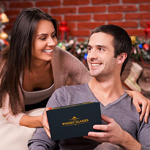 Rosoenvi Whiskey Glass Set Of 4, Old Fashioned Glasses With Gift Box, 10Oz Rocks Glasses Barware For Whiskey, Bourbon, Scotch And Liquor Drinks, Gift For Men #TOP6