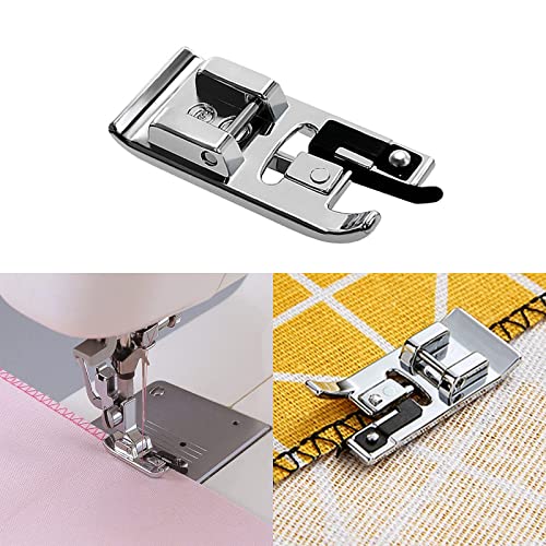 FQTANJU 4pcs Sewing Machine Presser Foot Set: 1/4 inch Quilting, Stitch in Ditch & Overlock Presser Foot for Most Low Shank Snap-On Singer Sewing Machines - Thumbnail 5